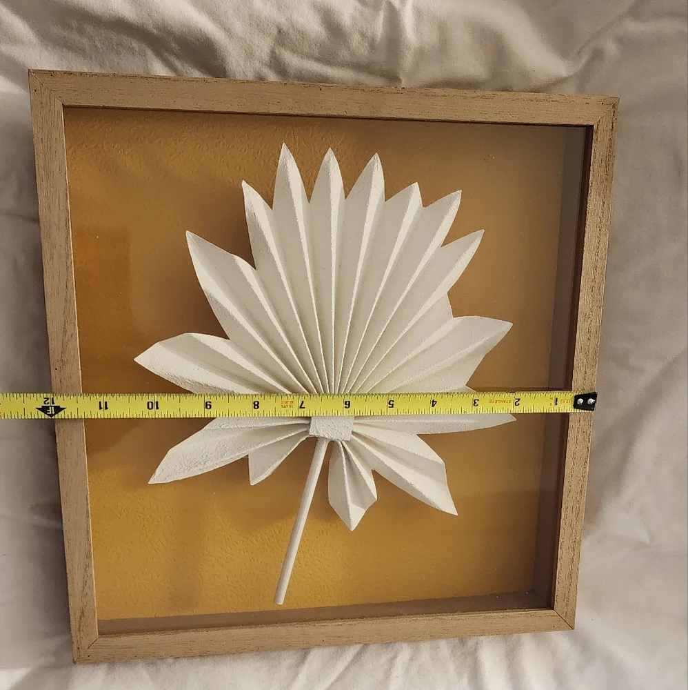 Shadow‎ Box Orange With Flower Fan